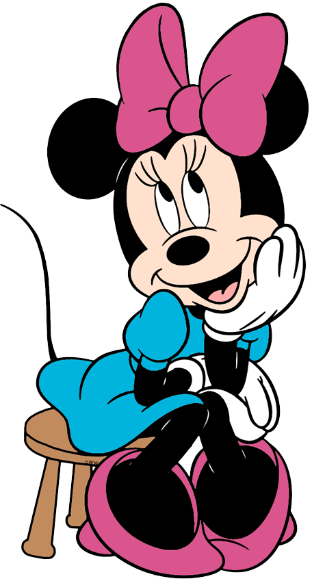 Teenage Minnie Minnie Sitting On A Stool - ミニー マウス ランドリー ボックス (456x849), Png Download