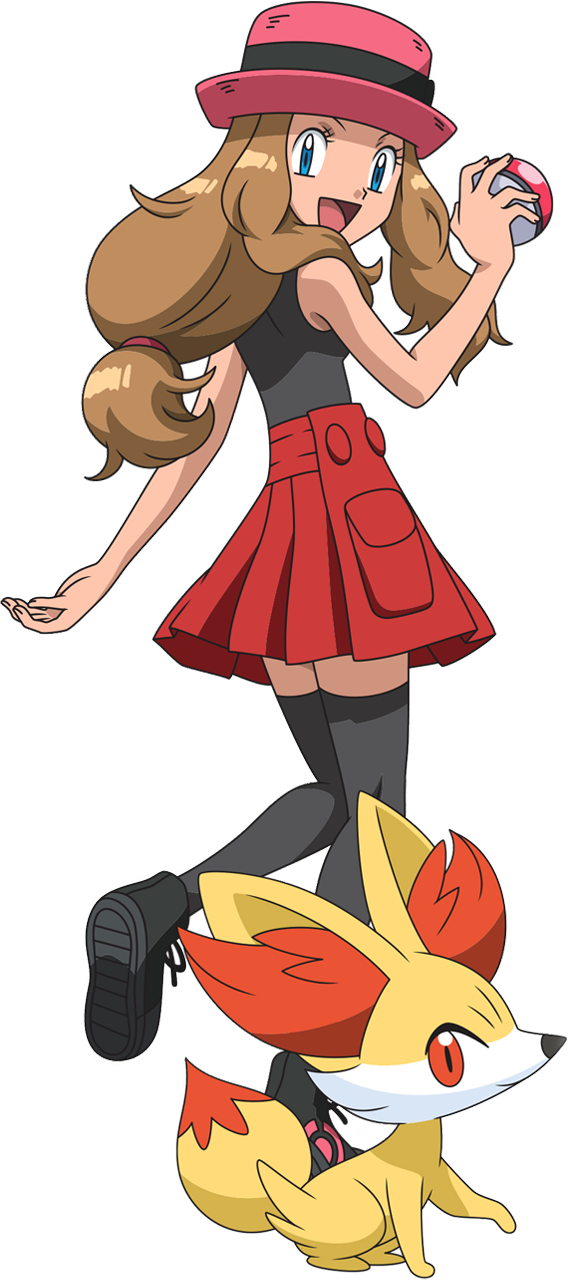 Serena Fennekin 3 - Pokemon - Series X & Y, Season 17 (568x1280), Png Download
