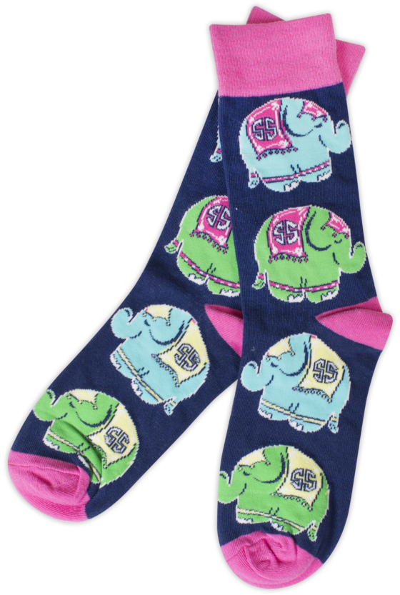 Elephant Logo Socks - Sock (560x833), Png Download