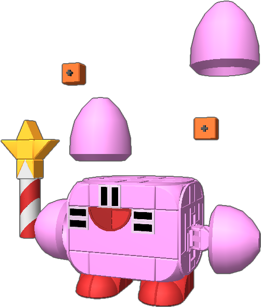 Aka Bandai's Kirbys Dreamland Star Rod Kirby Plush - Cartoon (768x768), Png Download