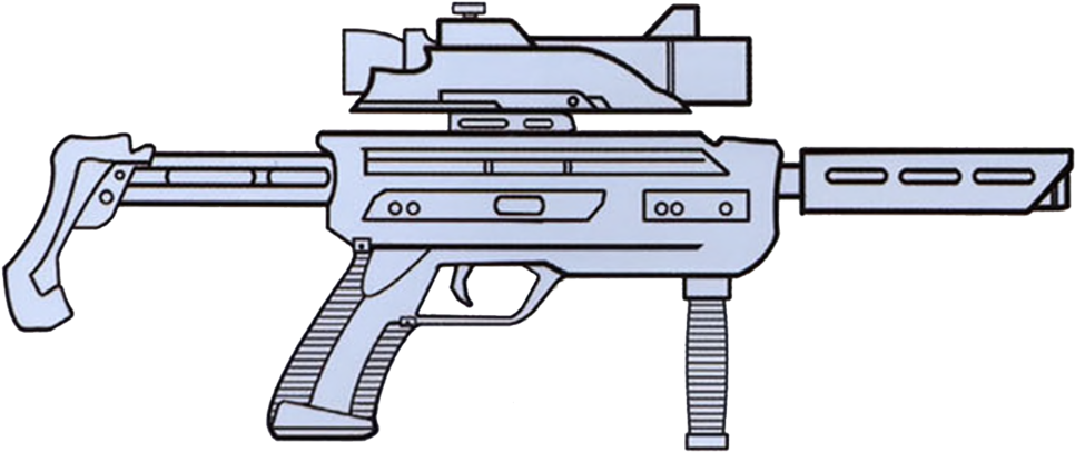 Ok-98 Blaster Carbine - Star Wars Gun Drawing (1000x430), Png Download