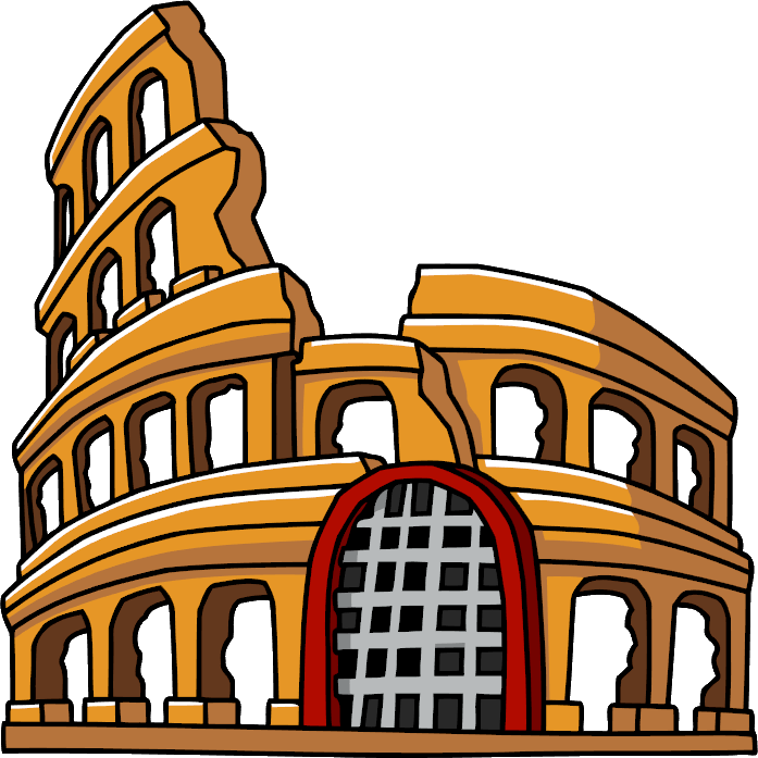 This Png File Is About قديم , Coliseum , Tourism , - Imagenes De Roma Animado (697x697), Png Download