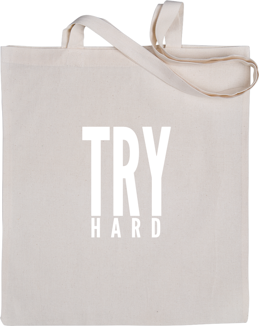 Try Hard Weiß Sonstiges Bag Beige (1044x1044), Png Download