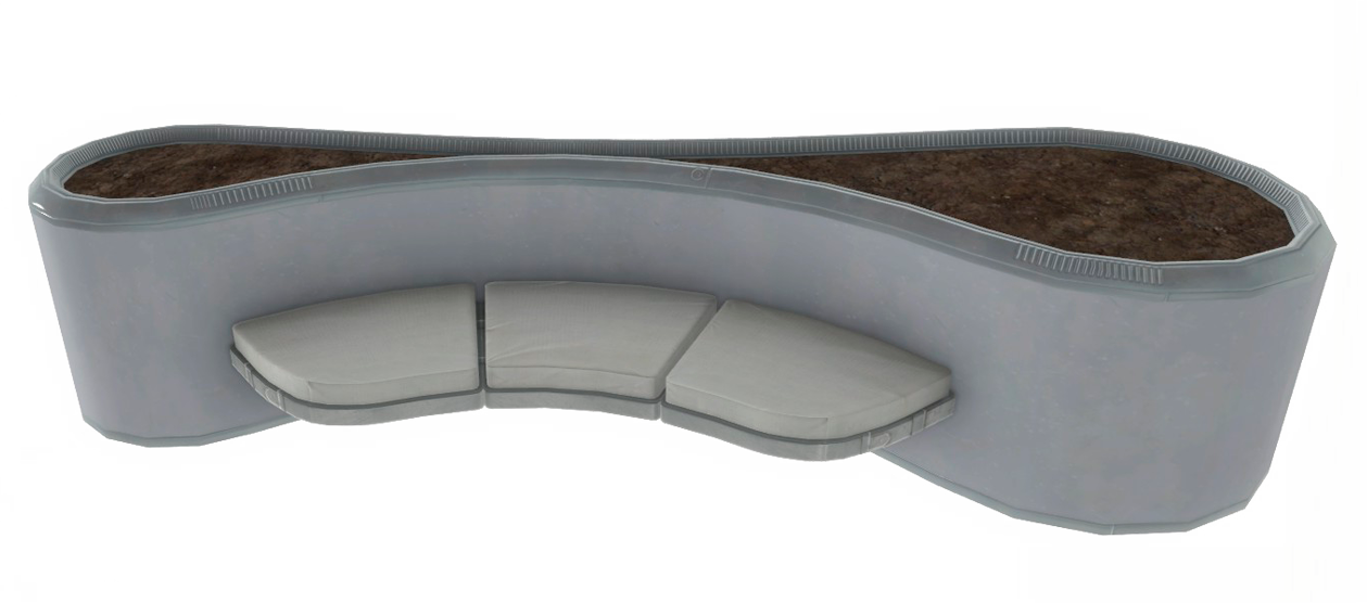 Institute Bench Right - Leather (1259x556), Png Download