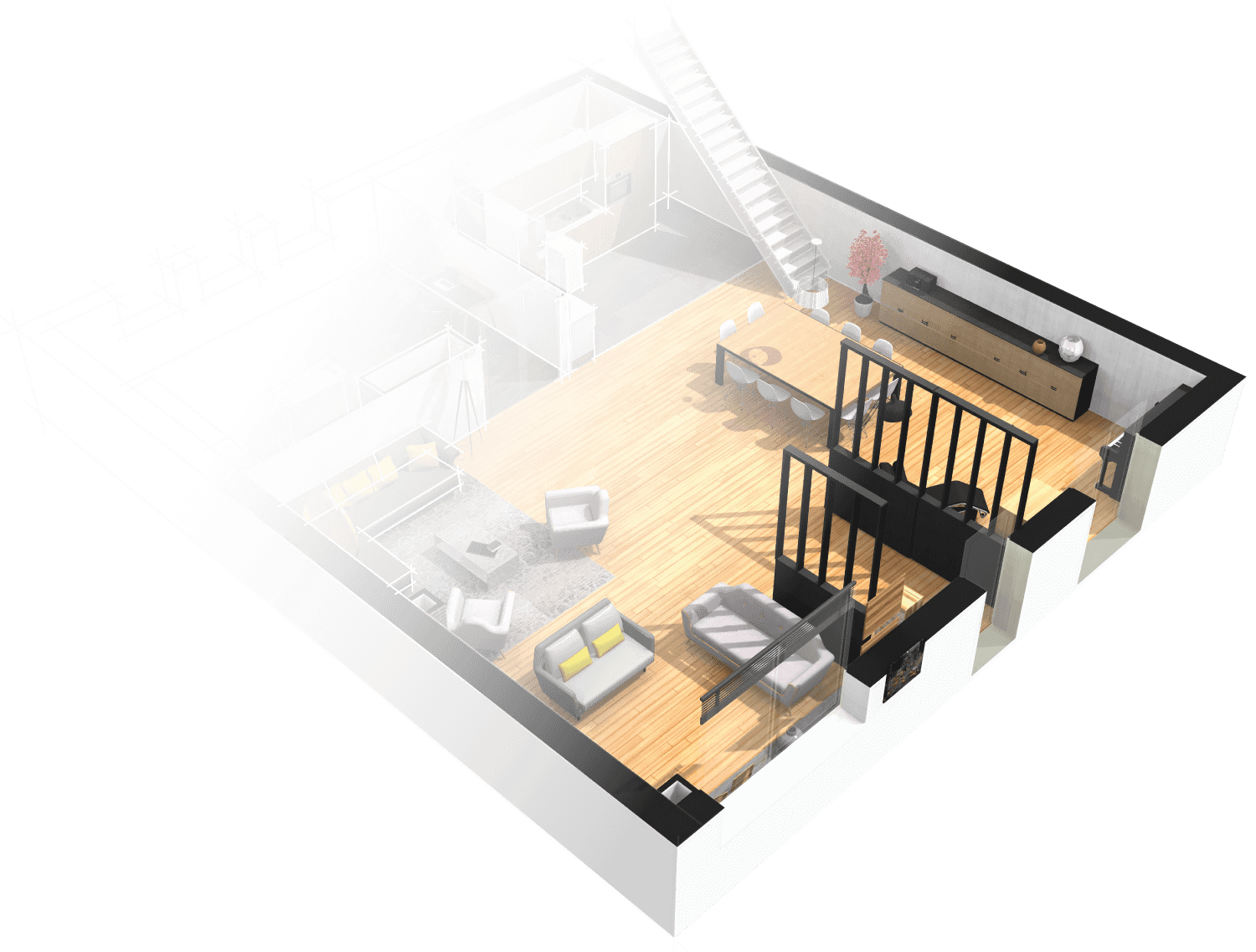 3d Home Design - Programa De Diseño 3d Interior (1500x1138), Png Download