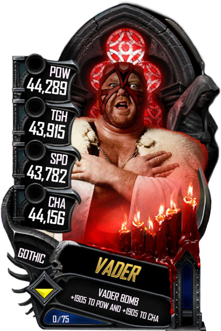 Ultrarare Supercard Vader S4 20 Goliath Ringdom - Wwe Supercard Rey Mysterio (733x1158), Png Download