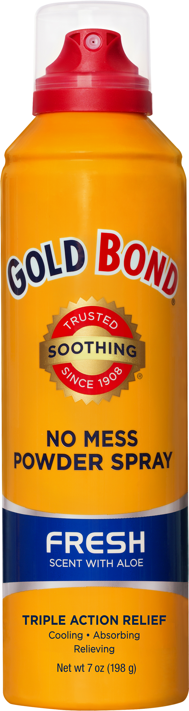 Hi Res - Gold Bond No Mess Spray Powder Classic, 7 Ounce (764x2400), Png Download