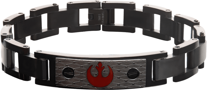 Rebel Alliance Black Id Plate Link Bracelet - "rebel Alliance Black Id Plate Link Bracelet" (850x850), Png Download