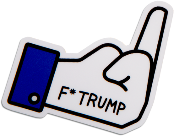 Facebook Trump Sticker Animation - Electric Blue (592x600), Png Download