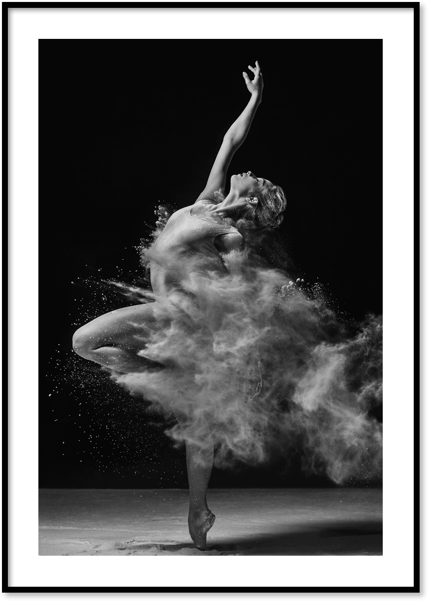 Gravity Prints - Unusual Black And White Ballet Dancer (1350x1500), Png Download