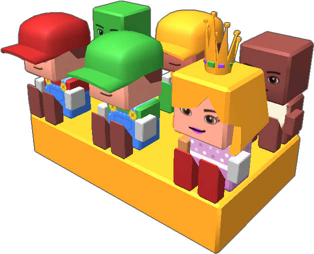 Characters Are Mario, Luigi, Peach, Yoshi, Wario, And - Educational Toy (768x768), Png Download