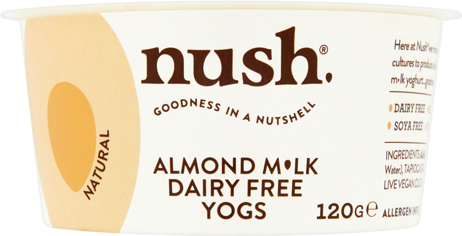 Nush Natural - Nush Almond Milk Dairy Free Yoga (961x490), Png Download