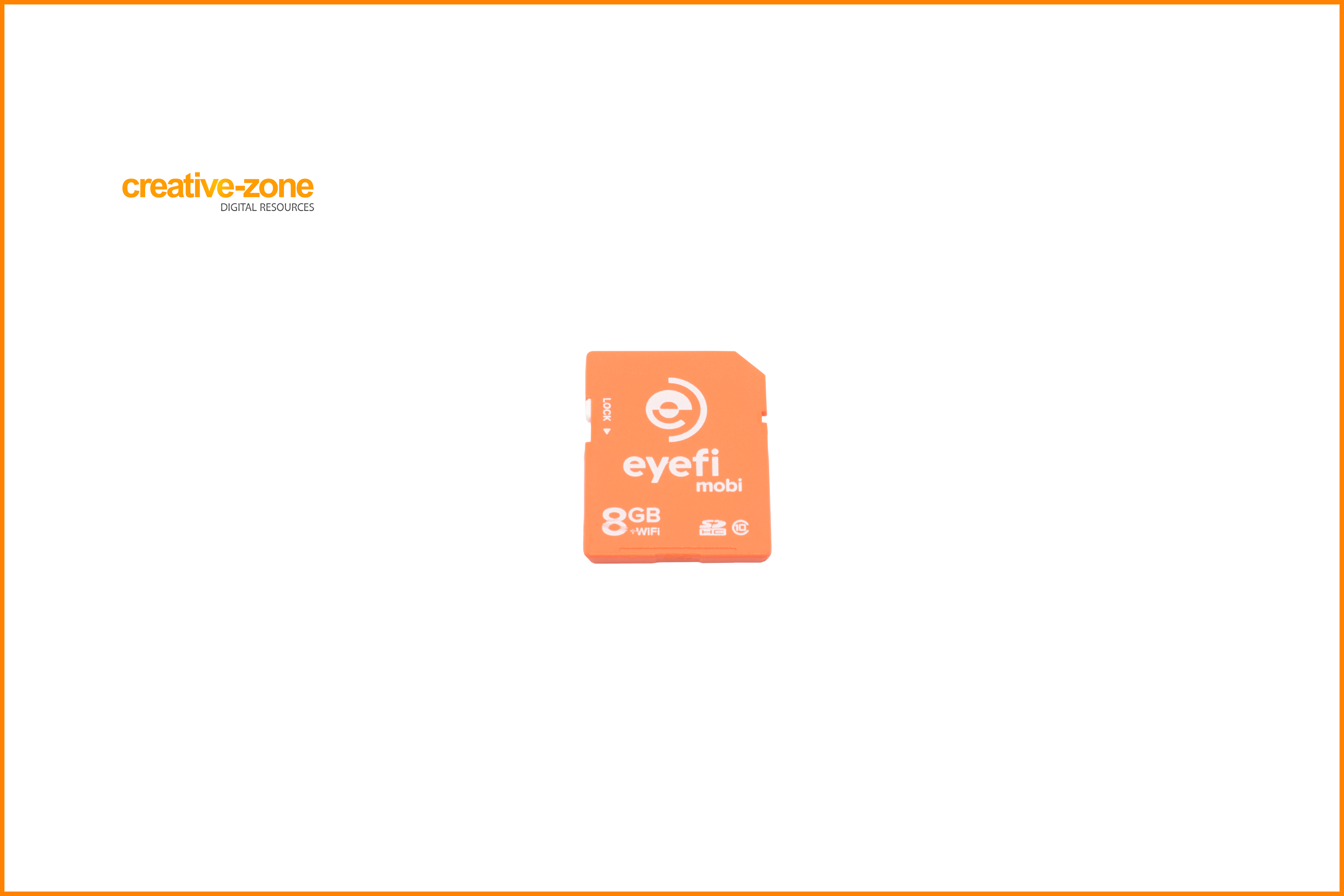 Eyefi Wifi 8gb Sd-card, Orange, Transparent - Eye-fi (6030x4020), Png Download