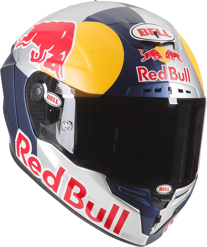 Bell Jake Gagne Racing Motorcycles, Motorcycle Helmets, - Red Bull (682x815), Png Download