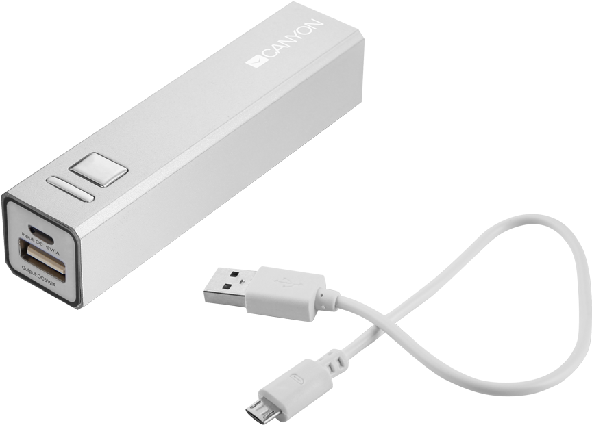 Compact Power Bank Fast And Easy Way To Charge Your - Canyon Aluminium Compact Battery Charger - White (1280x1280), Png Download