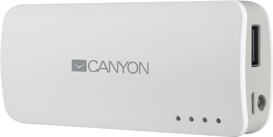 Canyon 4400mah Power Bank For 1 Device - Canyon Cne-cpb44w White Power Bank (1280x1280), Png Download