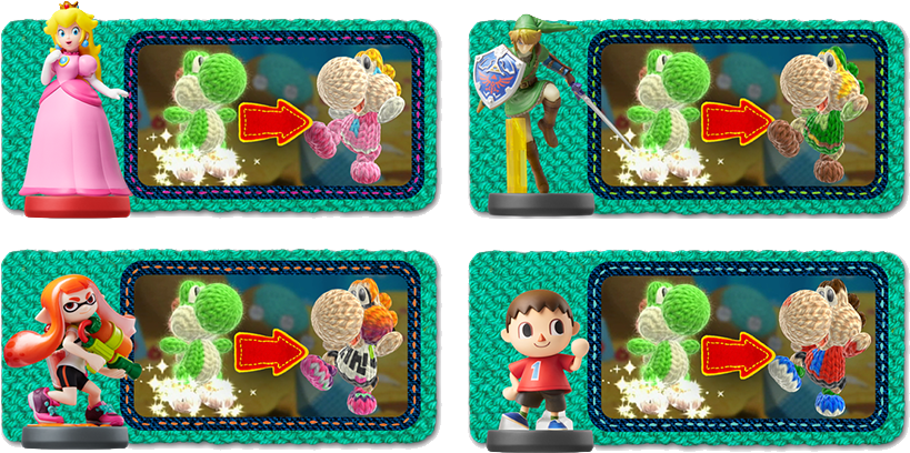 Yoshi's Woolly World Launches In Europe Today With - Yoshi's Wooly World Amiibos (819x408), Png Download