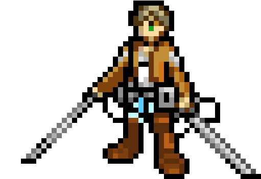 Aot - Pixel Art (700x540), Png Download