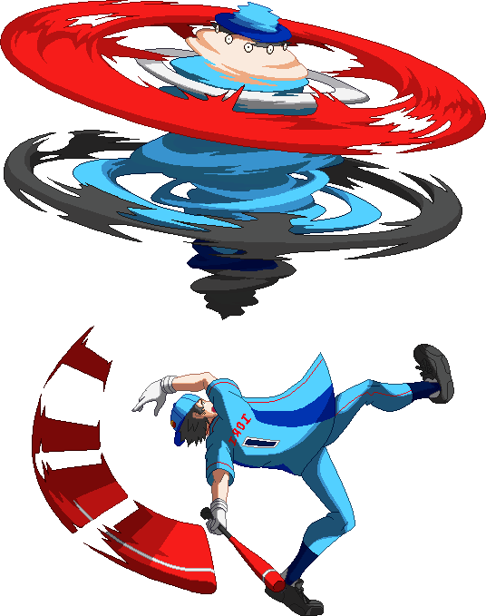 P4u2 Junpei Superspin - Persona 4 Arena Ultimax (536x679), Png Download