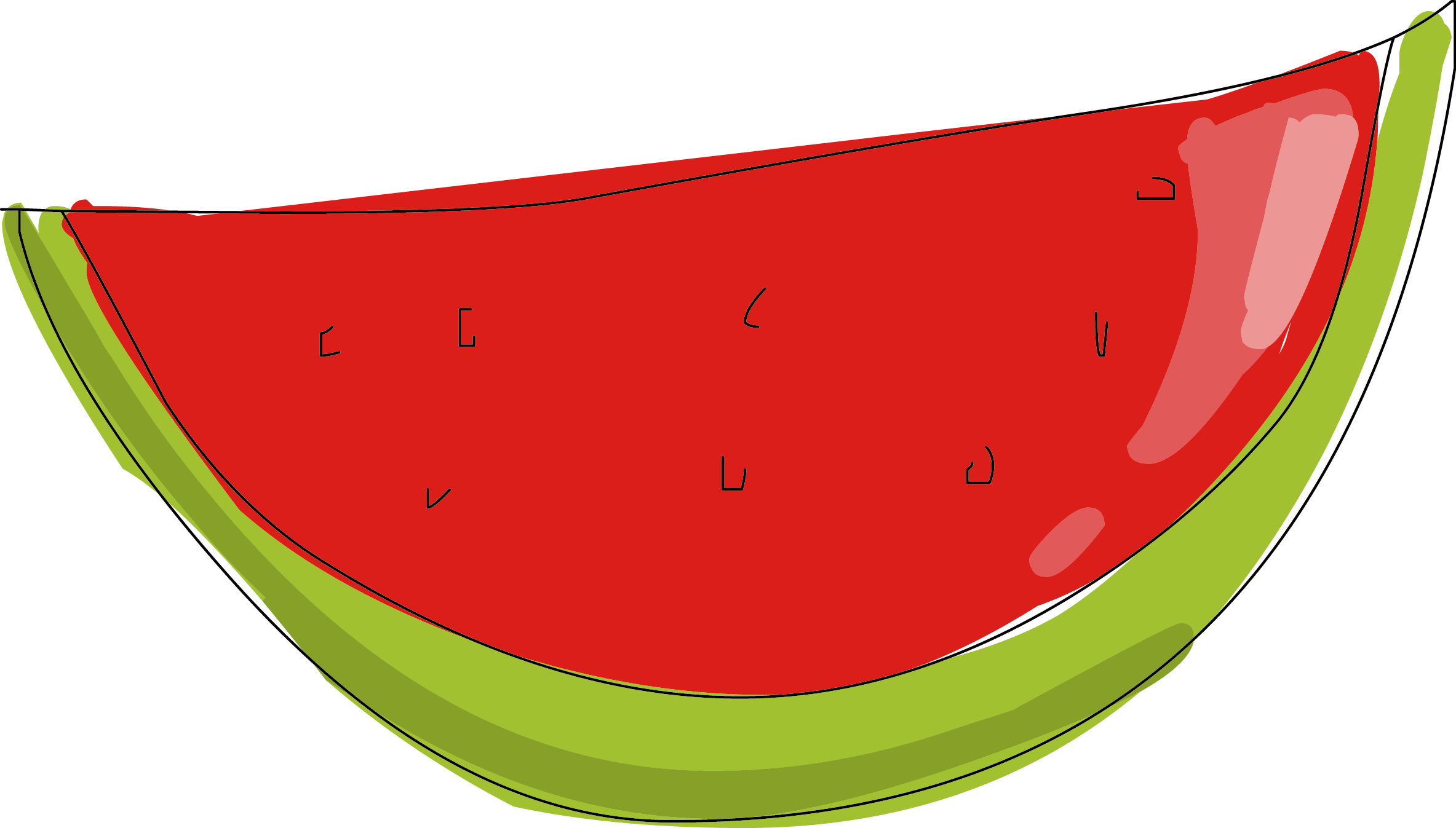 Watermelon Auglis Food - Watermelon (2367x1347), Png Download