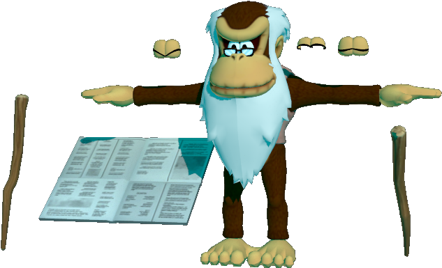 Wii U Donkey Kong Country Tropical Freeze Cranky Kong - Portable Network Graphics (750x650), Png Download