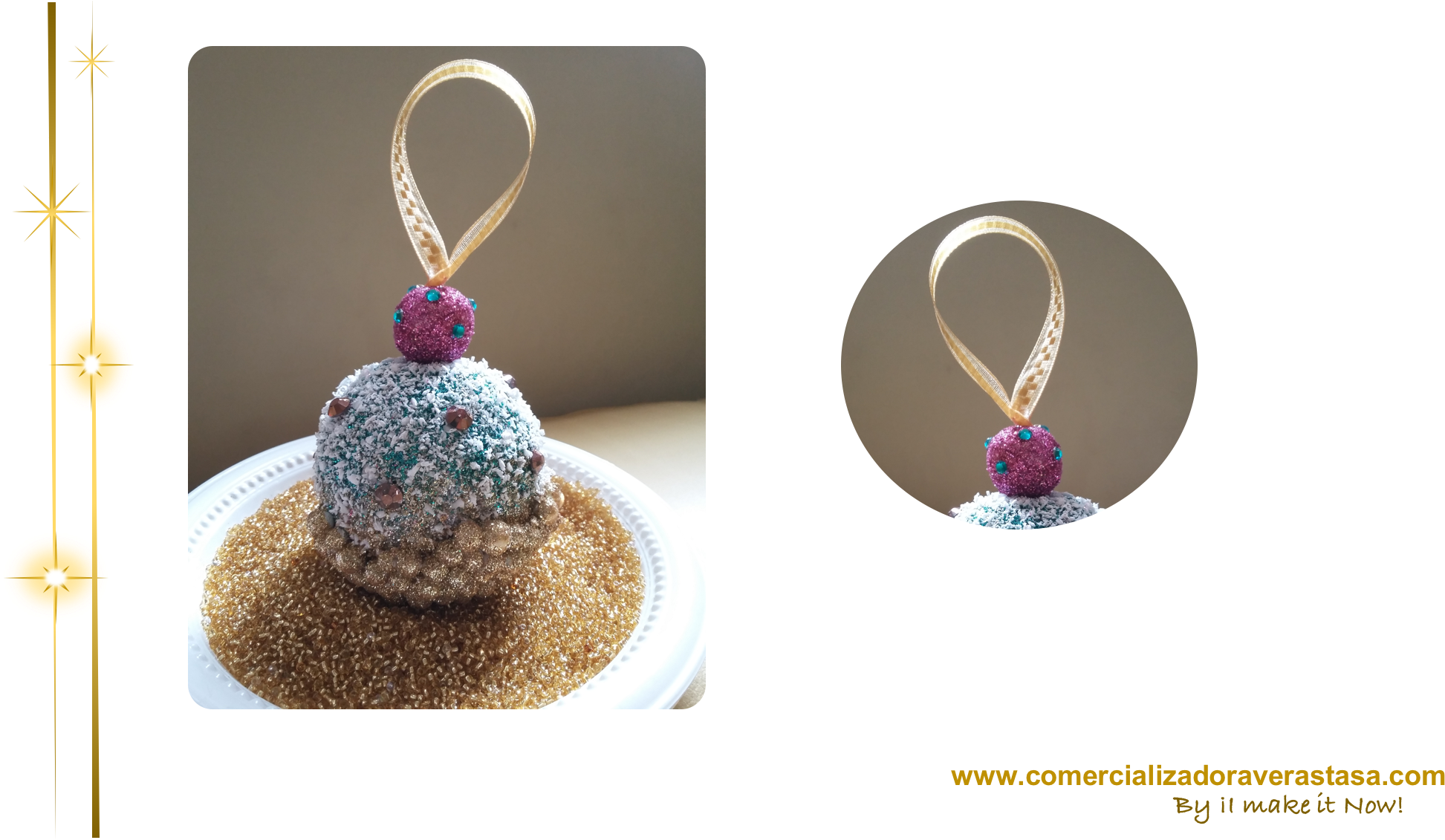 Cup Cake De Navidad, Hecho A Mano, Con Polvo De Escarcha, - Cupcake (1969x1131), Png Download