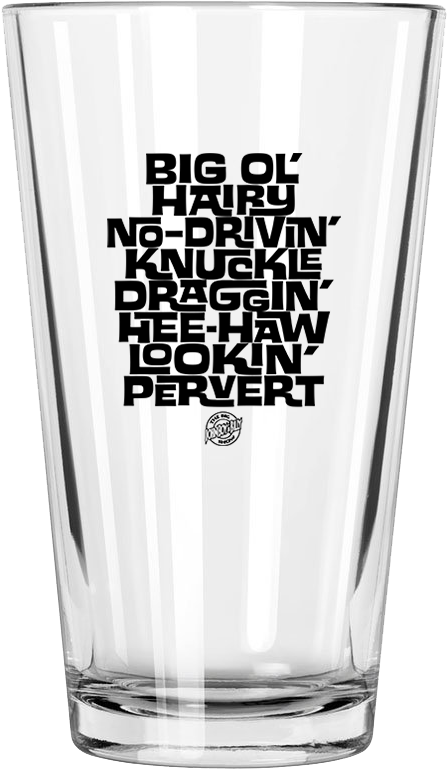 Big Ol' Hairy Pint Glass - Christmas Pint Glass (850x850), Png Download