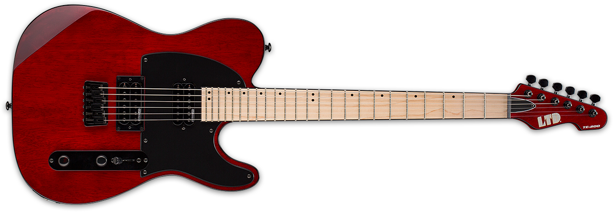 Esp Ltd Te-212 Maple Black (1200x423), Png Download