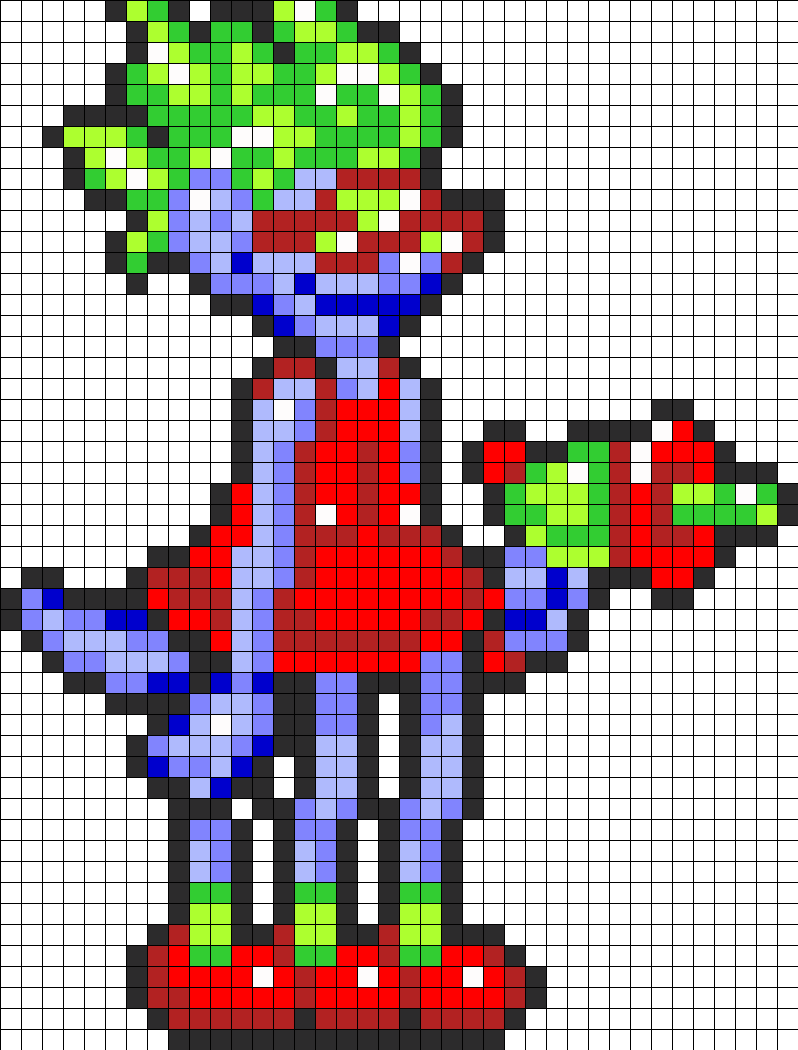 Cookie Clicker Cosmic Grandma Pt 1 Perler Bead Pattern - Cookie Clicker Cosmic Grandma (798x1050), Png Download