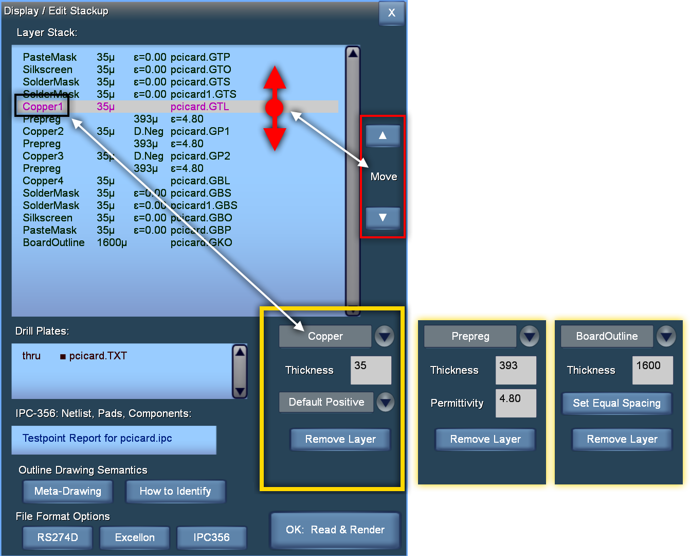 Edit Stackup Dialog - Layer Stack 3d Software (1342x1080), Png Download