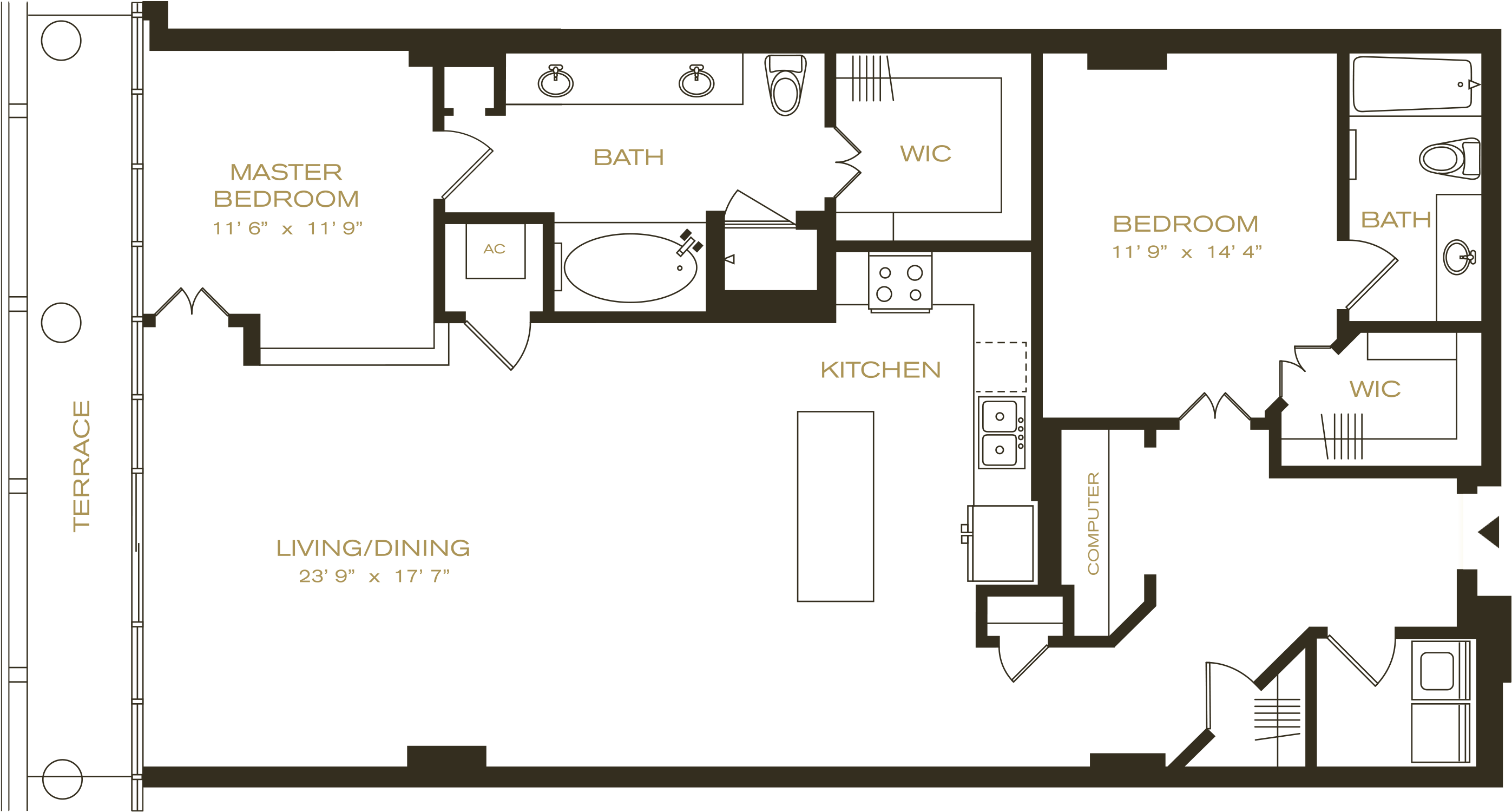 Penthouse - Penthouse Apartment (2883x1572), Png Download