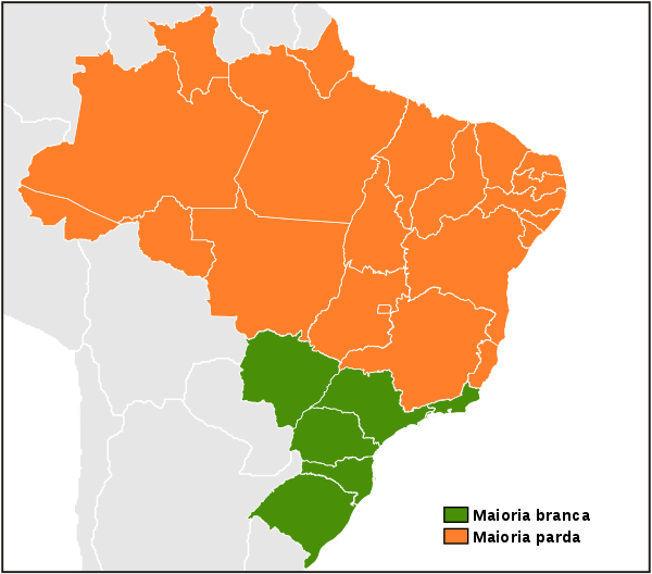 Demography - População Branca No Brasil (600x528), Png Download