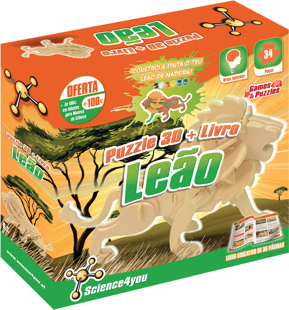 Leão Science4you - Ciência Das Velas Science4you (1000x1066), Png Download