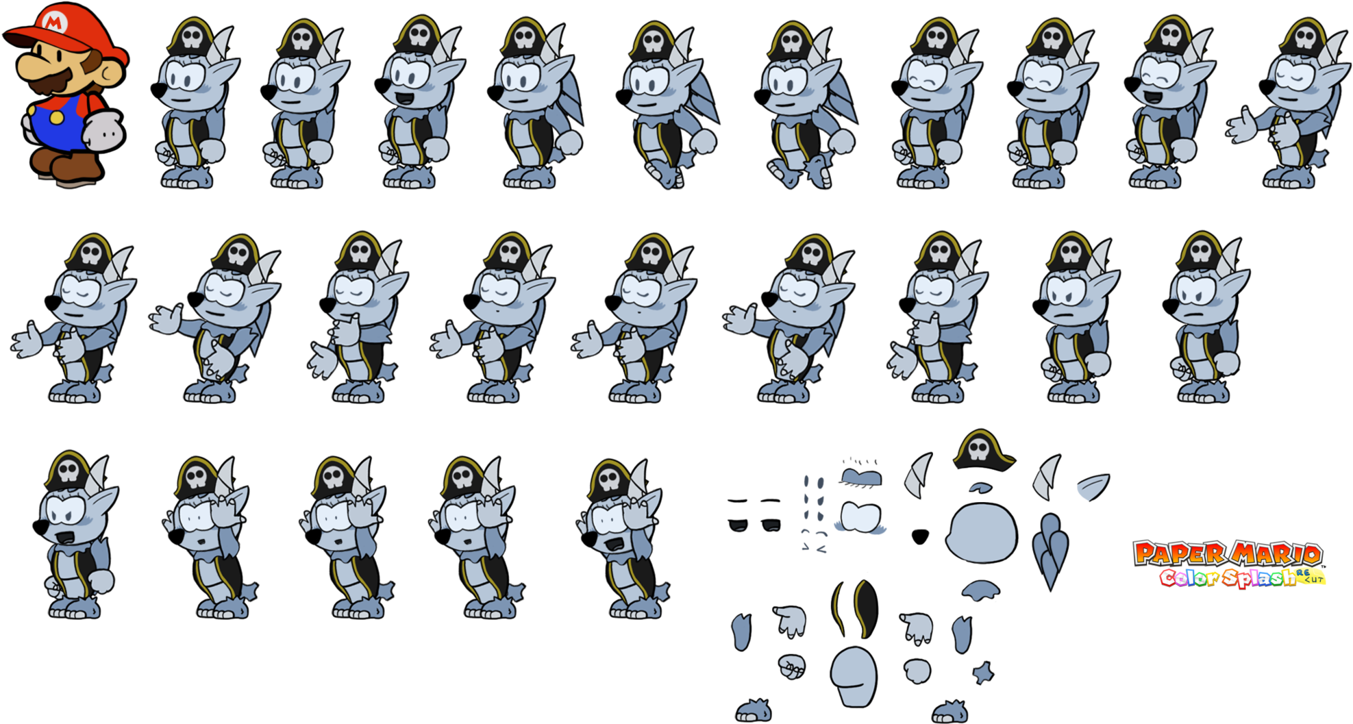 Caapri - Paper Mario: Color Splash (2000x1146), Png Download