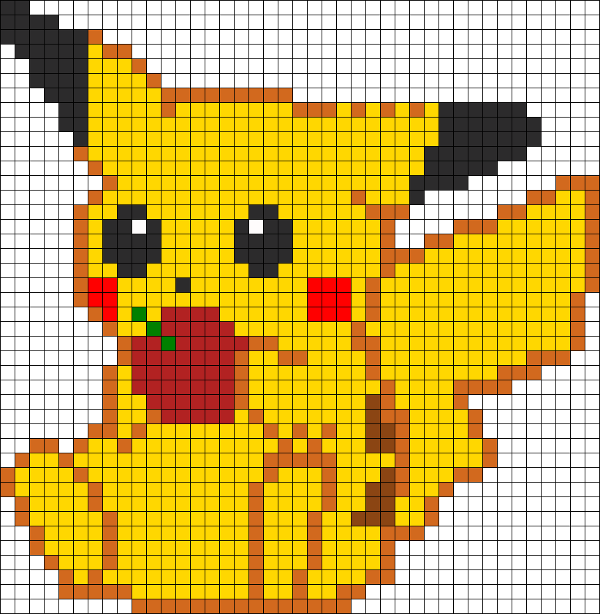 Kandi Cuff - Perler Bead Pikachu (862x883), Png Download