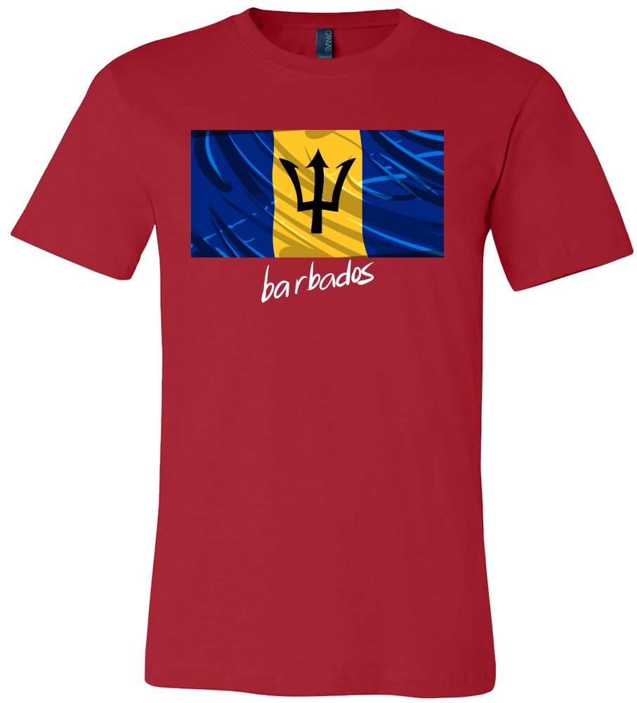 Barbados Graphic Patriotic Vintage Flag T-shirt - T-shirt (1000x1000), Png Download