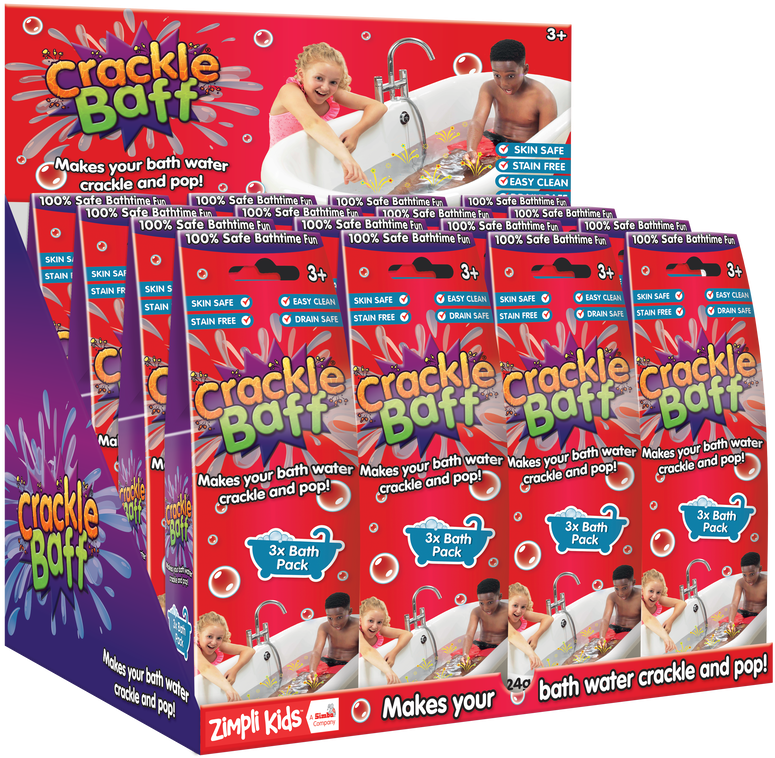 Crackle Baff And Baff Blasts - (6 Bath Pack) Crackle Baff | Kids' Crackling Bath Dust (837x800), Png Download