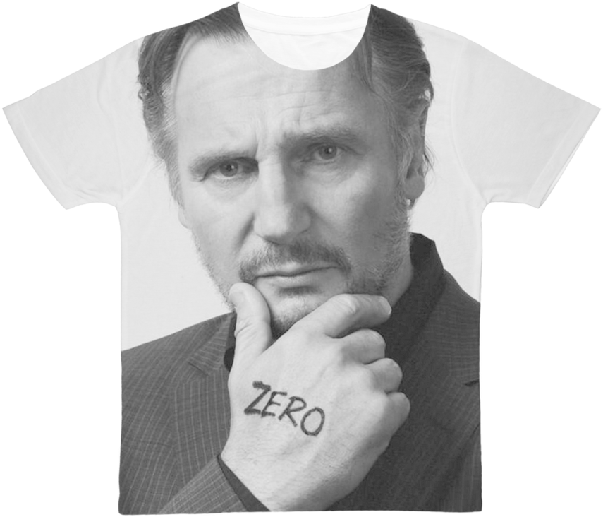 Liam Neeson ﻿classic Sublimation Adult T-shirt - Liam Neeson (900x900), Png Download