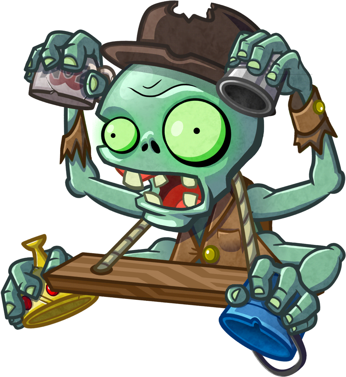 Pvz Heroes Quickdraw Con Man (1396x1512), Png Download