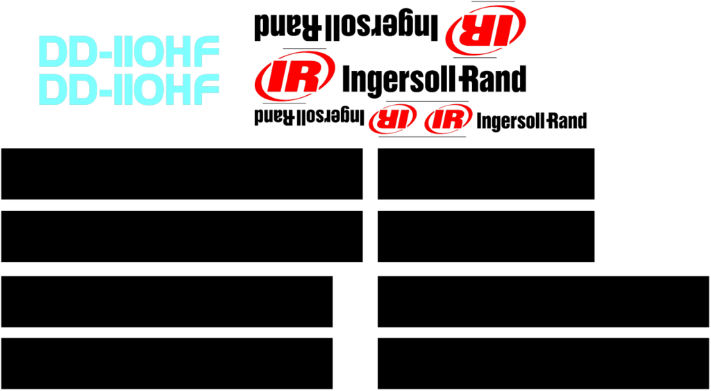 Ingersoll Rand Dd110hf Decal Set (1024x563), Png Download