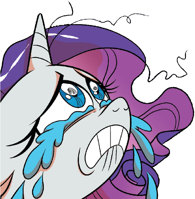 Brendahickey, Crying, Despair, Idw, Ocular Gushers, - Rarity Crying An Art (664x669), Png Download