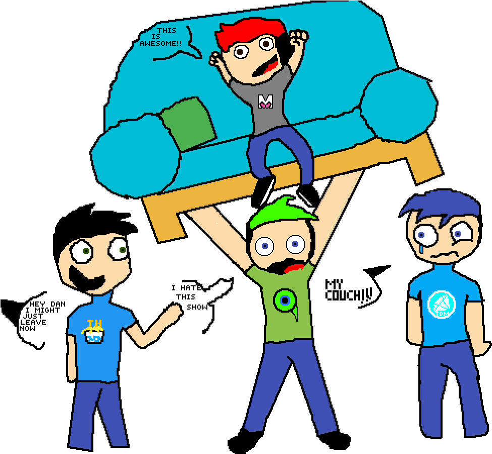 Mark, Dantdm, Jack, And Thinknoodles Party - Kids Dice King (1000x900), Png Download