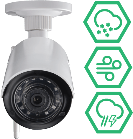 Weatherproof Wireless Cameras - Lorex By Flir True Hd 1080p Wrls Security Cam W/nv, (548x646), Png Download