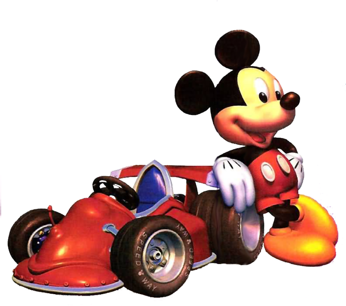 Mickey Clipart Race Car - Mickey Speedway Usa Kart (700x626), Png Download