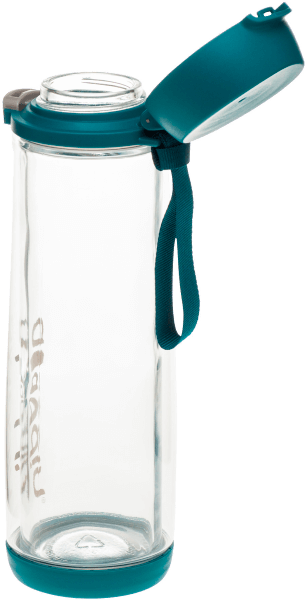 Glass-lined Water Bottle - Water (307x600), Png Download