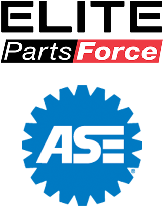 Auto Plus Elite Parts Force And Ase Logo - Ase Certified (631x437), Png Download