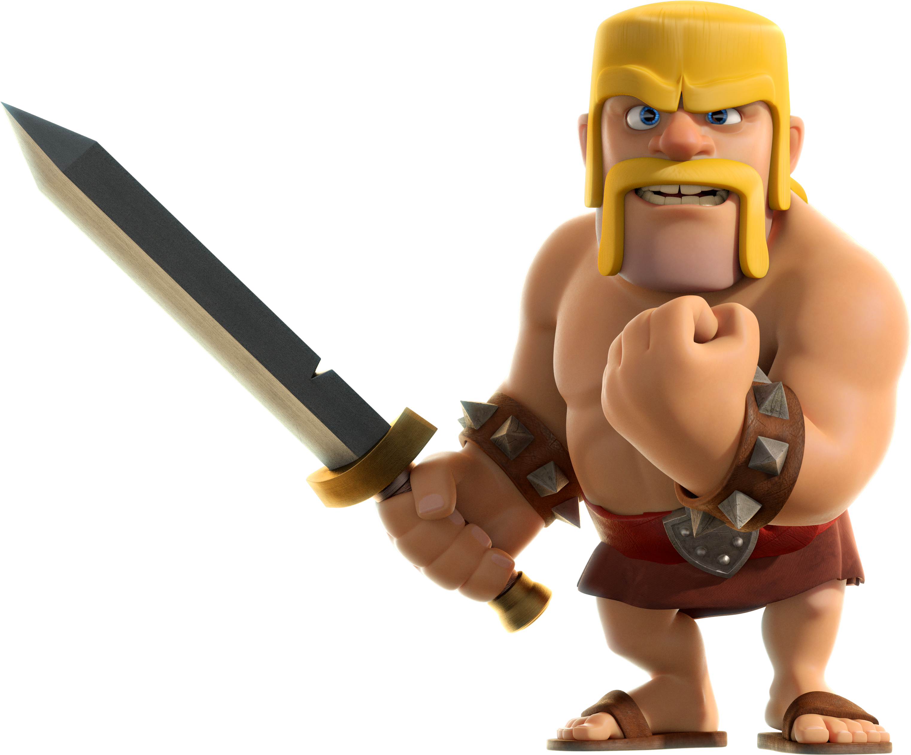 Clash Of Clans Barbarian - Clash Of Clans Barbar (3192x3378), Png Download