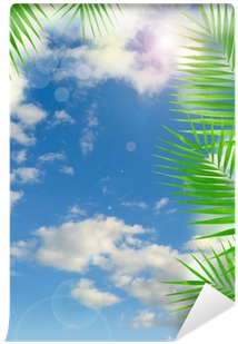 Tropical Background With Lens Flare Effect Wall Mural - Light Switch (400x400), Png Download