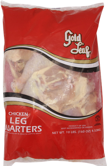 Gold Leaf Chicken Leg Quarters - Goldleaf Chicken Leg Quarters 10 Lbs. Bag (416x600), Png Download