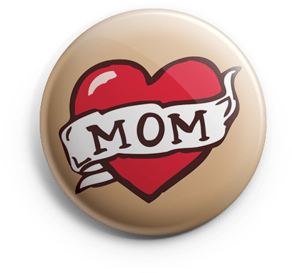 Mom Heart Tattoo - Emblem (960x960), Png Download